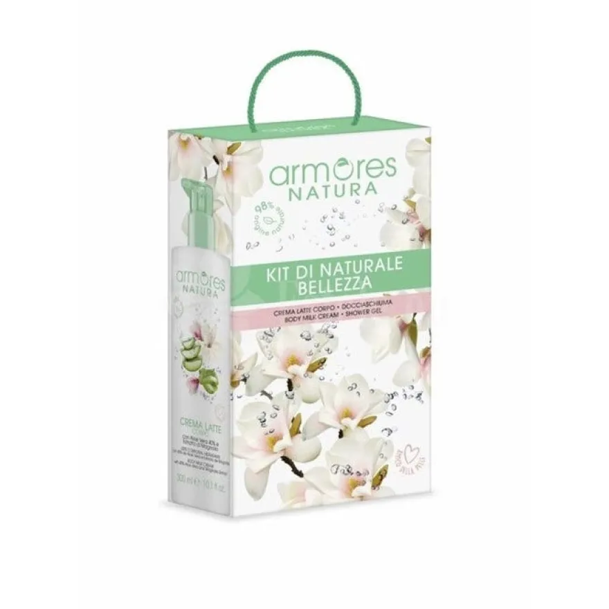 Armores Natura Kit di Naturale Bellezza CremaLatte Corpo 300ml + Doccia Schiuma 300ml