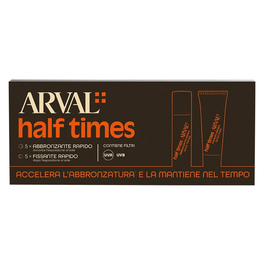 Arval Sun Half Times SPF6 Abbronzante Rapido + Fissante Rapido 5x10 ml
