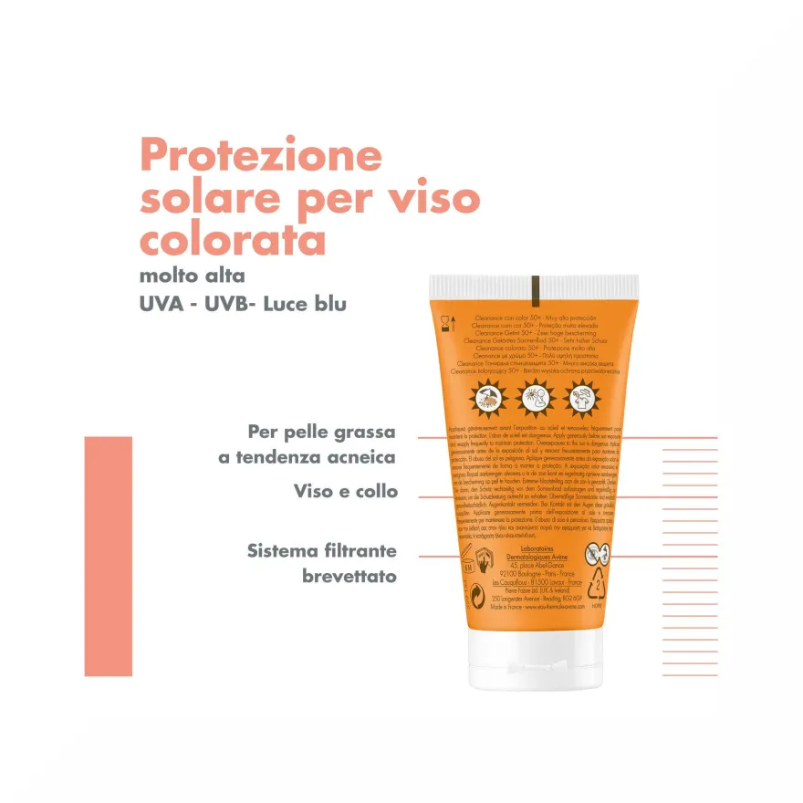 Avène Cleanance Colorato SPF 50+ Solare Viso 50ml