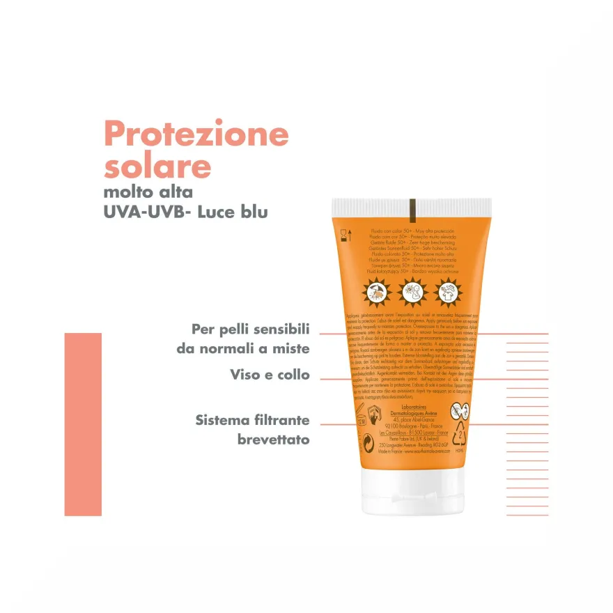 Avène Fluido Colorato SPF 50+ Solare Viso 50ml