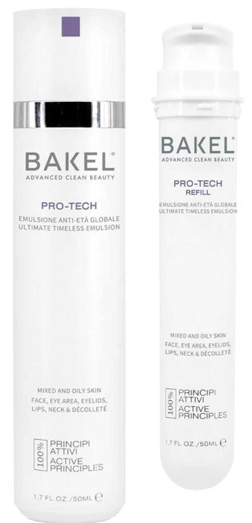 Bakel Pro-Tech Case&Refill Emulsione Anti-età Globale Per Pelle Da Mista A Oleosa 50ml