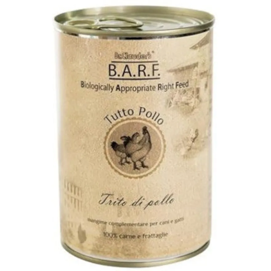 Barf Cibo Umido Trito Di Pollo Per Cani/Gatti 400g
