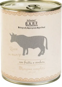 Barf Mangime Per Cane Completo Manzo Con Frutta e Verdura 800g