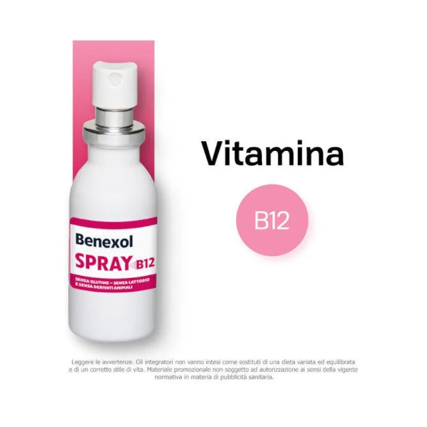 Benexol Spray Integratore alimentare di Vitamina B12 ad Alto Dosaggio con Edulcorante Flacone da 15ml
