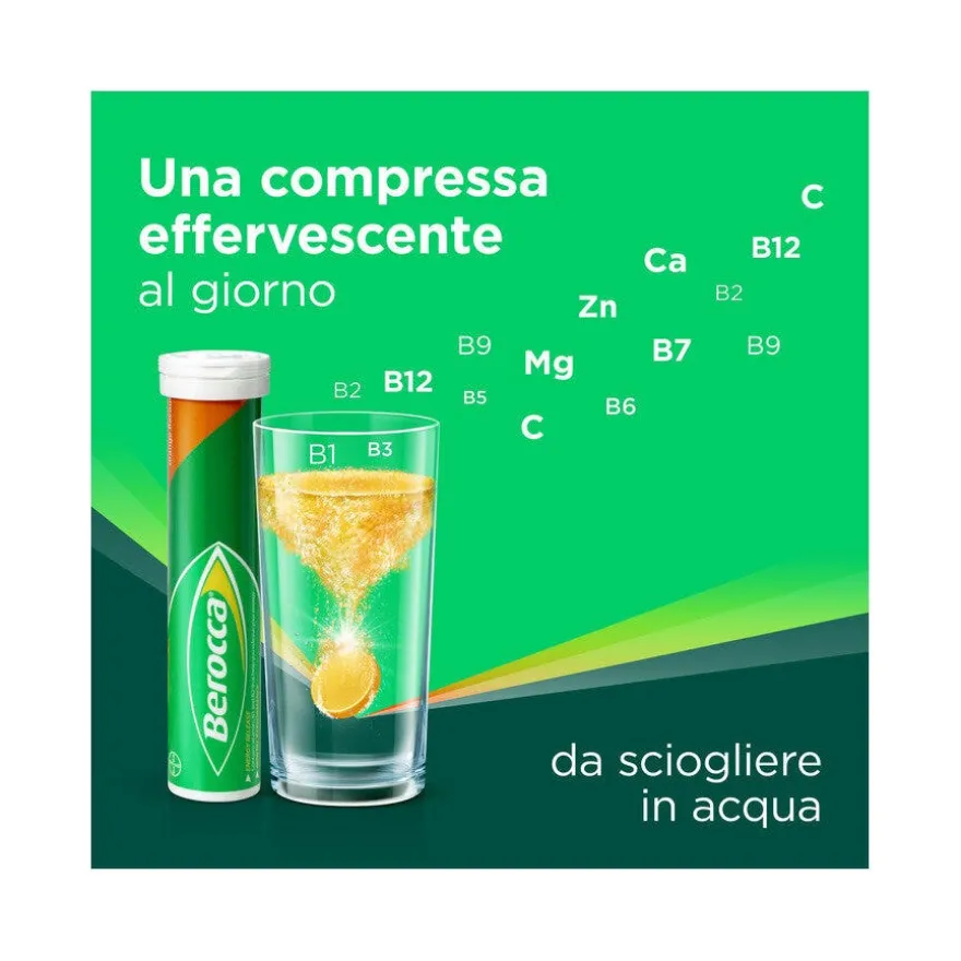 Berocca Plus Integratore Vitamine Minerali per Energia, Concentrazione, Memoria 15 Cpr Effervescenti