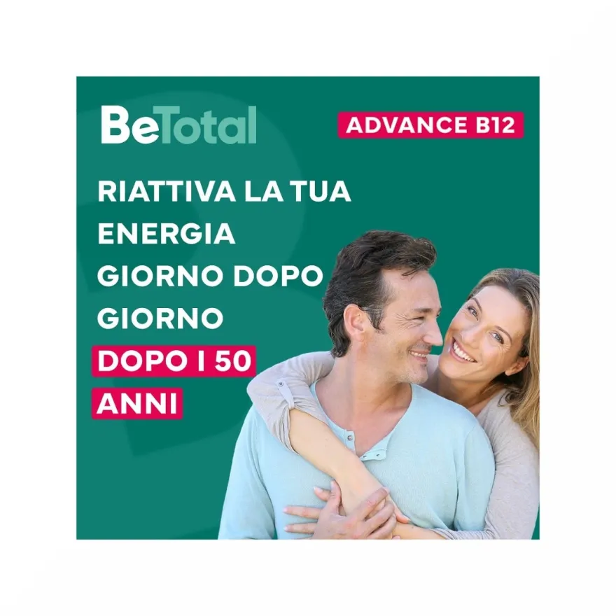Be-Total Advance B12 50+ Anni Integratore Alimentare Vitamina B12 Zinco 15 Flaconcini