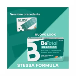 Be-Total Integratore Alimentare Vitamina B/B3/B12 Acido Folico Energia Per Adulti 40 Compresse