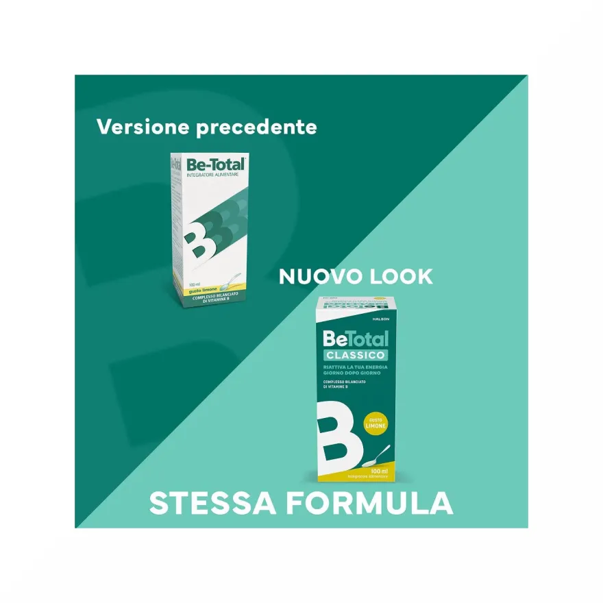 Be-Total Sciroppo Integratore Alimentare Vitamina B Sistema Immunitario Bambini Limone 100 ml