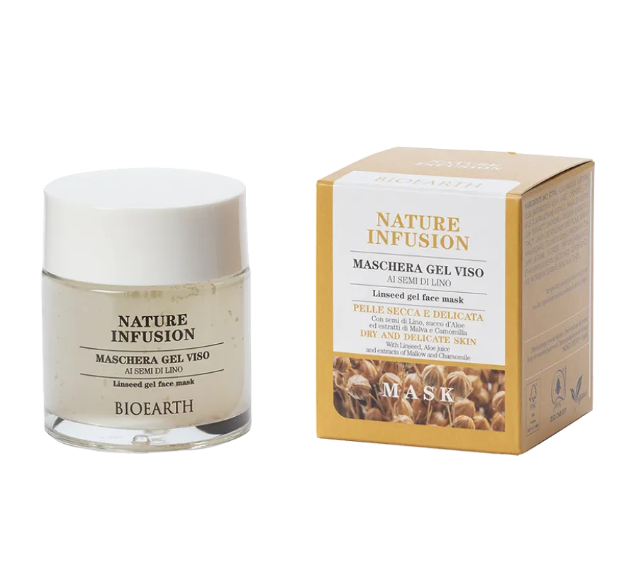 Bioearth Maschera Gel Viso Semi Di Lino 100ml