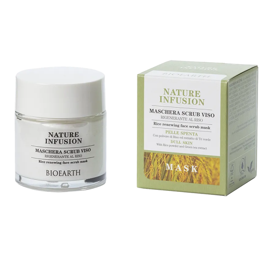 Bioearth Maschera Scrub Viso Riso 100ml