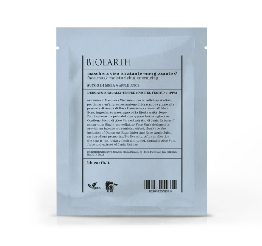 Bioearth Maschera Viso Idratante Energizzante 15ml
