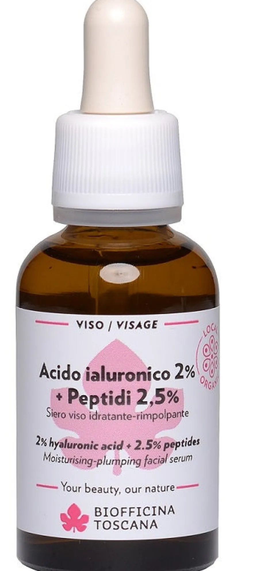 Biofficina Toscana Siero Viso Acido Ialuronico 2% + Peptidi 2,5% 30ml