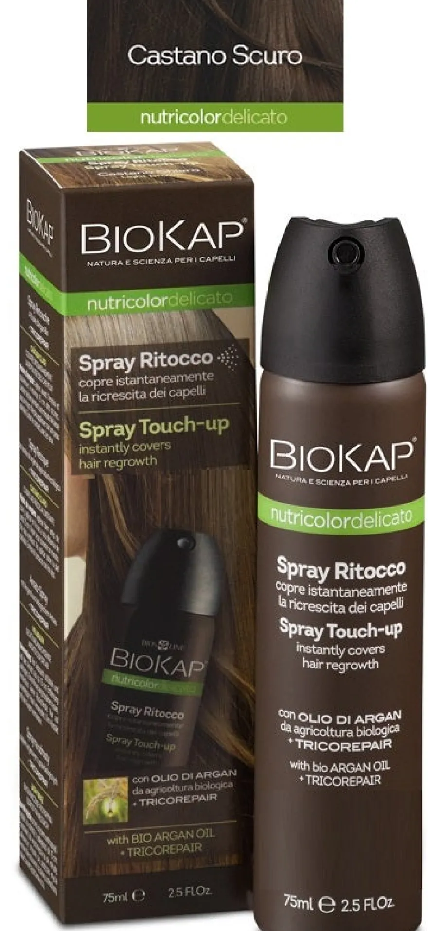 Biokap Nutricolor Delicato Spray Ritocco Castano Scuro 75ml