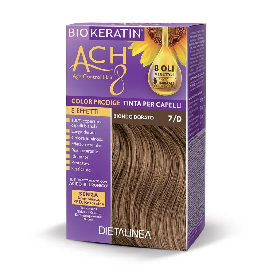 Biokeratin Ach8 Color Prodige Tinta Per Capelli Biondo Dorato 7/D