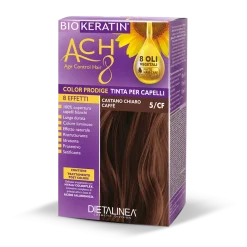 Biokeratin ACH 8 Kit Tinta Per Capelli 5/CF Castano Chiaro Caffè