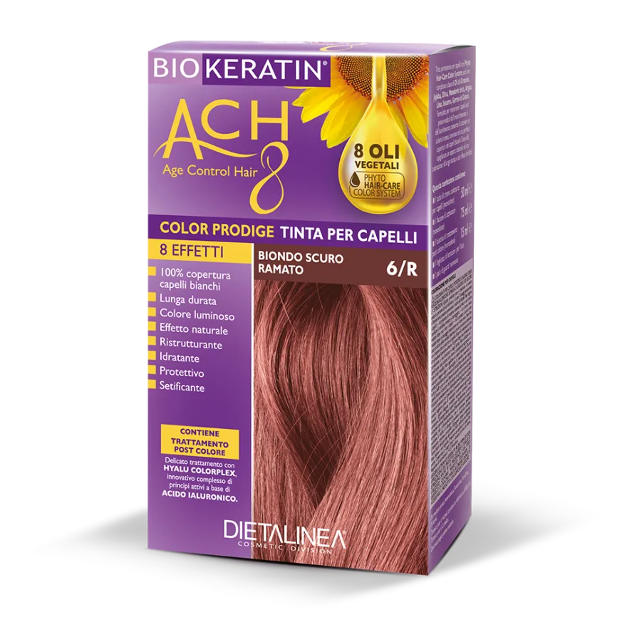 Biokeratin ACH 8 Kit Tinta Per Capelli 6/R Biondo Scuro Ramato