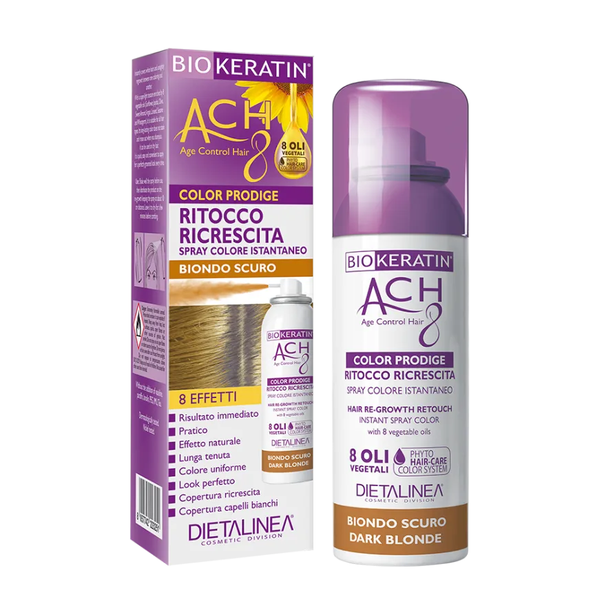 Biokeratin Ach8 Ritocco Ricrescita Spray Biondo Scuro 75ml
