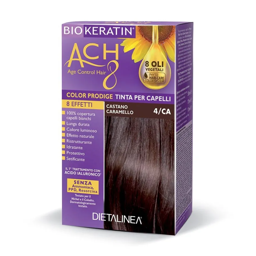 Biokeratin Ach8 Tinta per Capelli Castano Caramello 4/CA