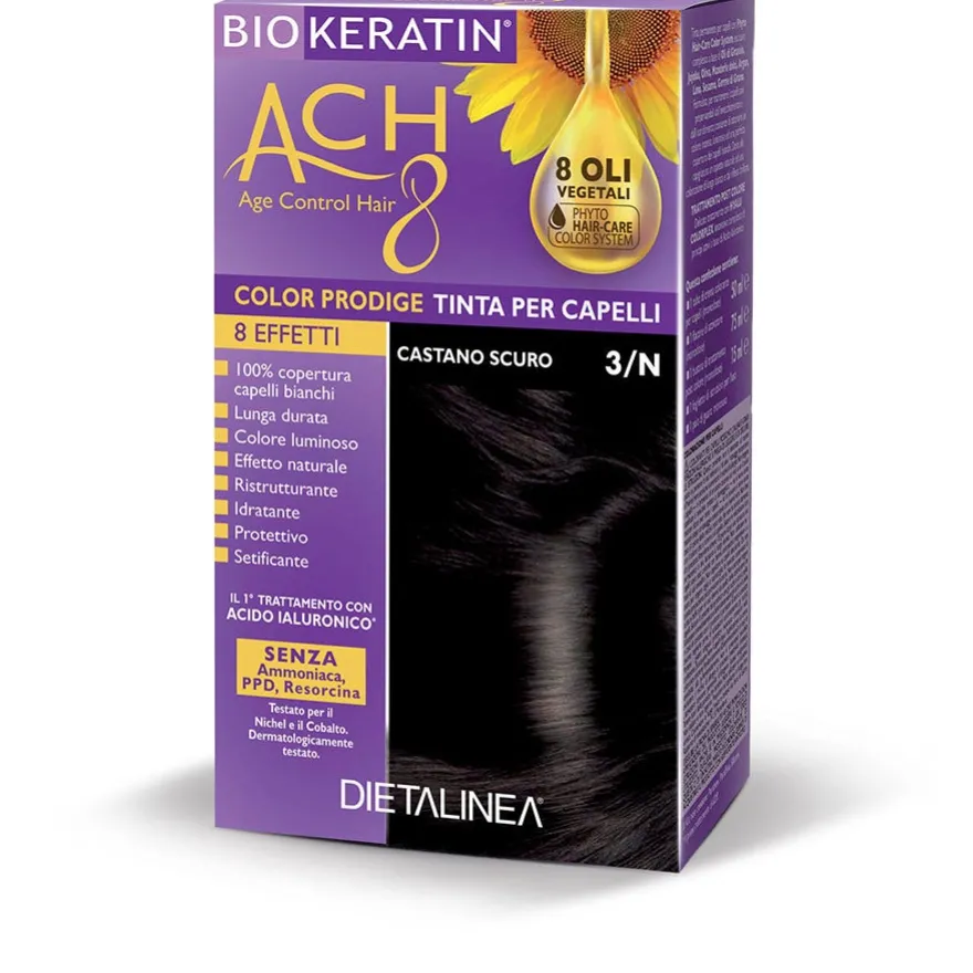 Biokeratin Ach8 Tinta Per Capelli 3/N Castano Scuro