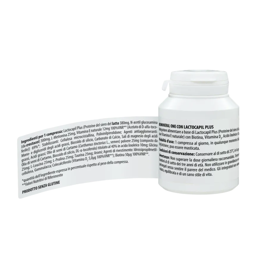 Biomineral One Lacto Plus Capelli 90 Compresse - Rinforza Capelli