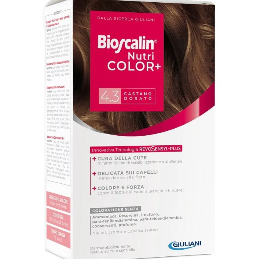 Bioscalin Nutricolor Plus Colorazione Capelli Permanente 4,3 Castano Dorato
