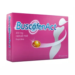 BuscofenAct 400 mg Con Ibuprofene Analgesico Contro Dolori Forti Da Ciclo 12 Capsule Molli