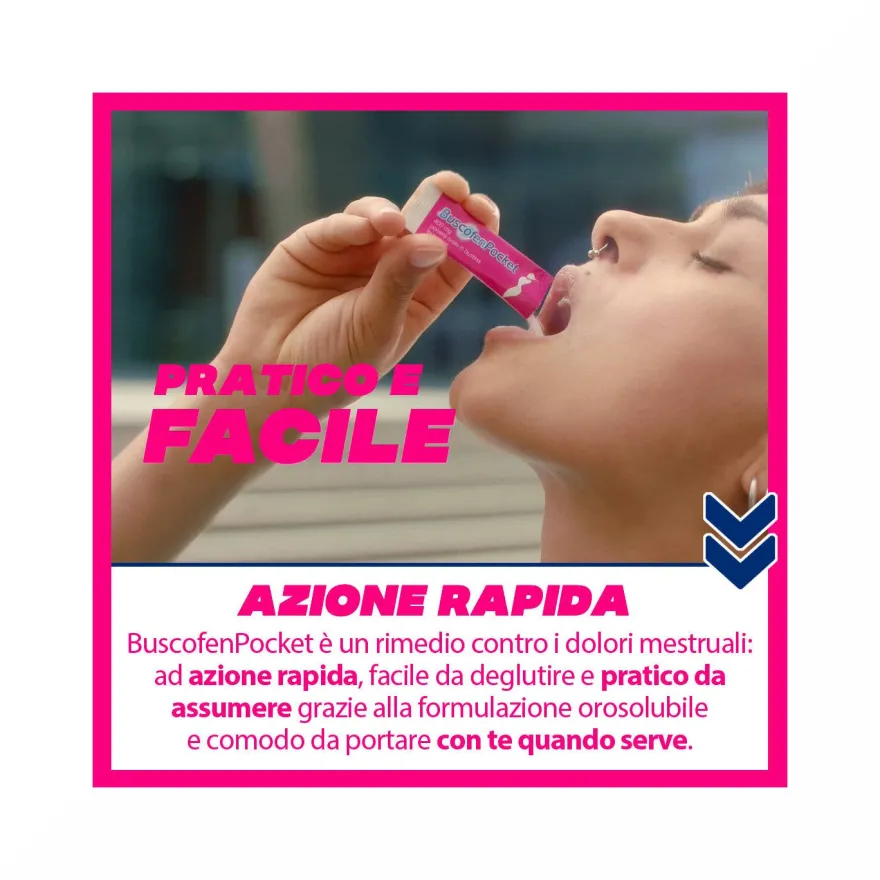 BuscofenPocket 400mg Con Ibuprofene Analgesico Contro Dolori Da Ciclo 10 Bustine