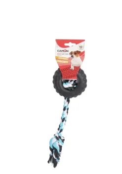 Camon Gioco Cani Pneumatico In Foam TPR Con Corda In Cotone 10cm