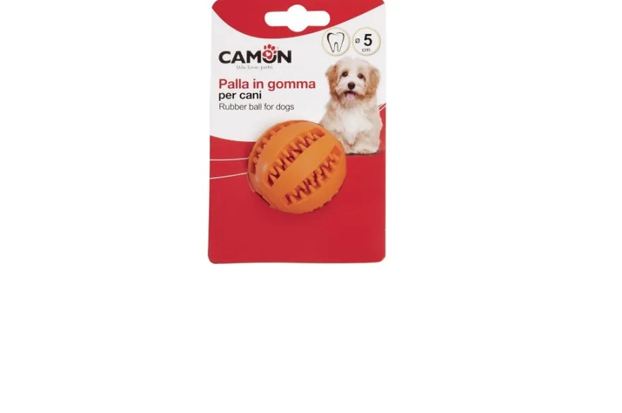 Camon Gioco In Gomma Dental Fun Baseball Per Cani 5cm