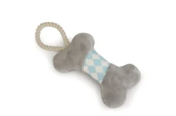 Camon Gioco Osso Colorato In Tessuto Con Maniglia E Squeaker Per Cani
