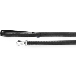 Camon Guinzaglio Con Maniglia In Neoprene E Cuciture Reflex Nero 1,5x120cm