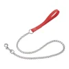 Camon Guinzaglio In Nylon Con Catena In Acciaio Per Cani Colore Rosso 2,5x800mm