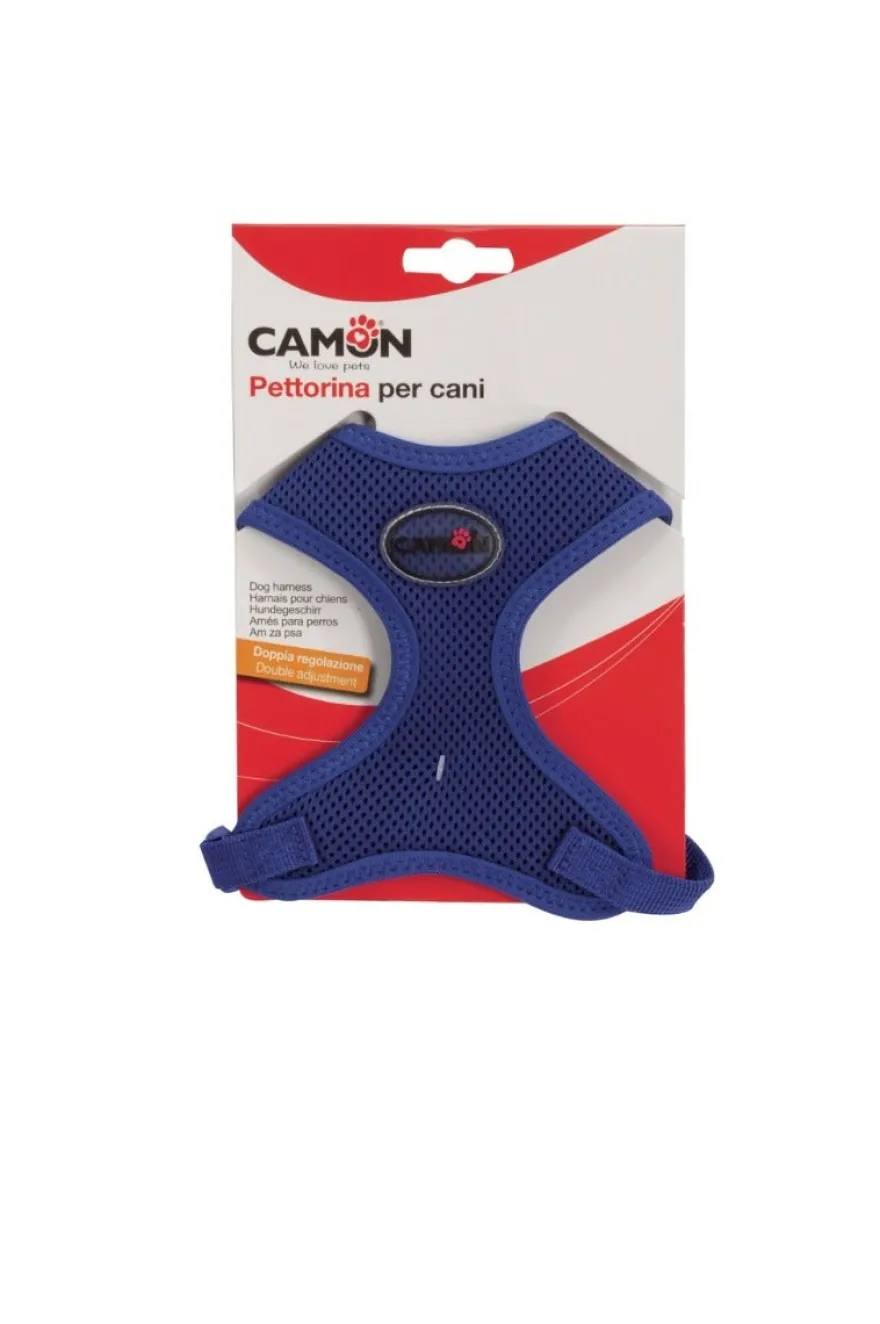 Camon Pettorina Mesh Con Doppia Regolazione Azzurro Per Cani Taglia XS