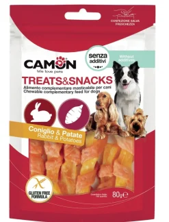 Camon Strips Di Coniglio E Patata Dolce Per Cani 80g 11cm