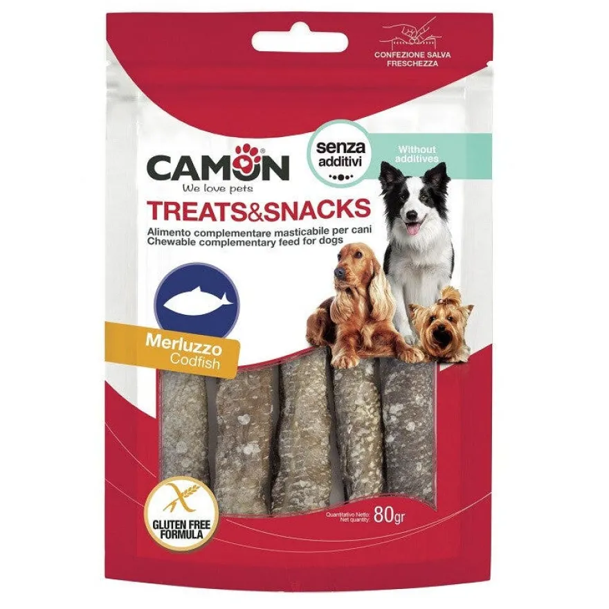 Camon Treats & Snacks Roll Di Merluzzo Per Cani 80g