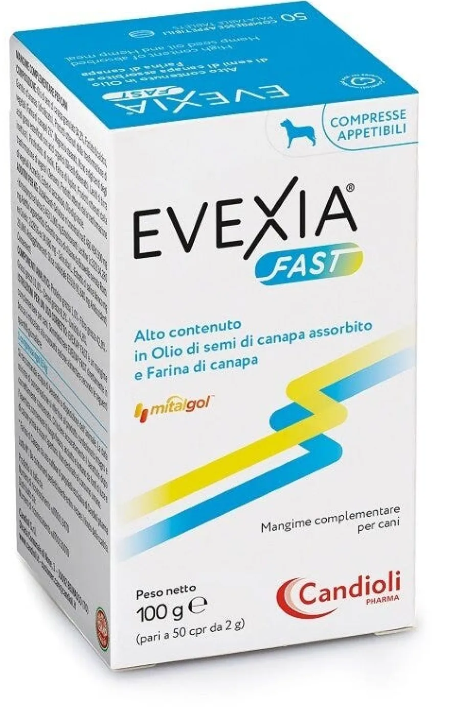 Candioli Evexia Fast Mangime Complementare Per Cani 50 Compresse