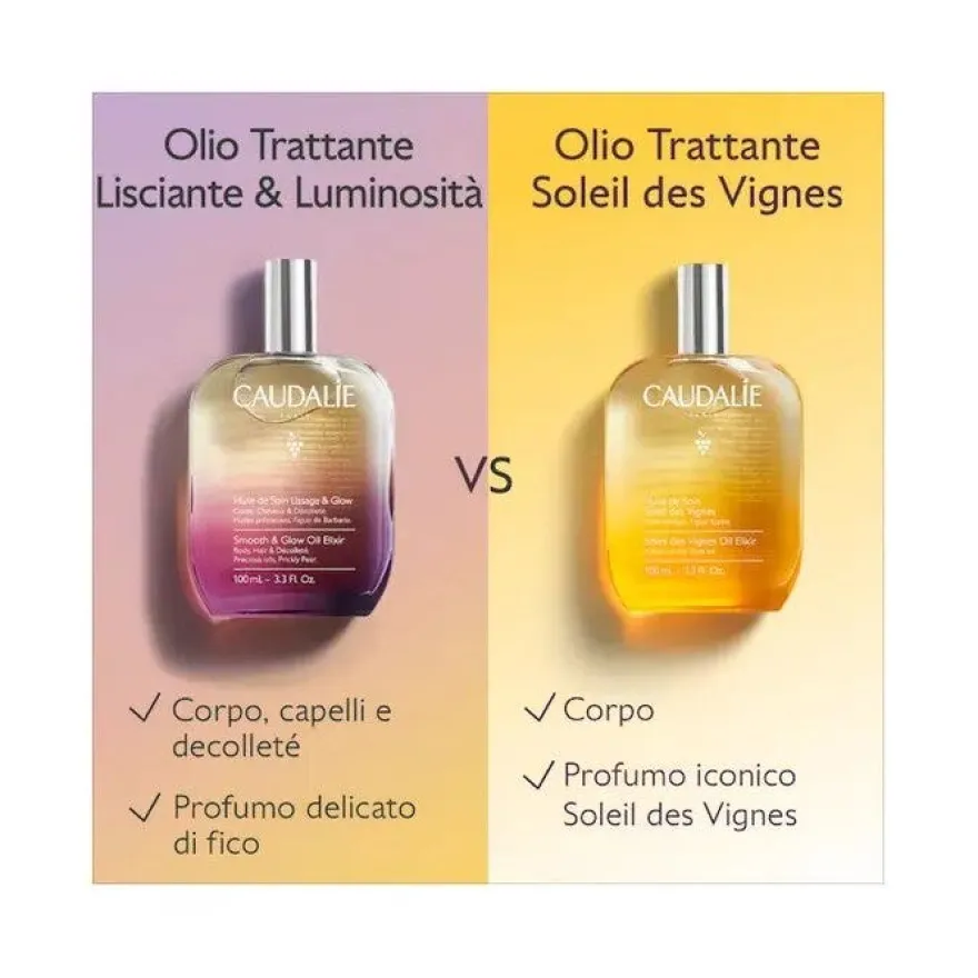 Caudalie Olio Trattante Lisciante Luminosità Corpo/Capelli /Decolleté 100ml