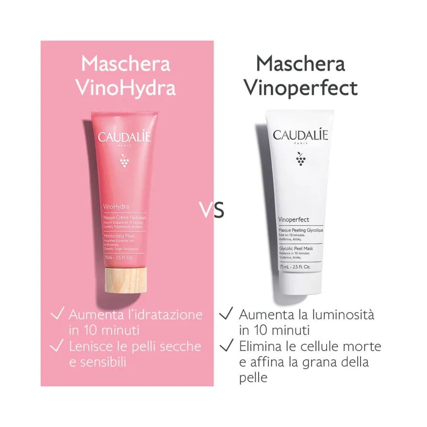 Caudalie Vinohydra Maschera Crema Idratante Viso 75ml