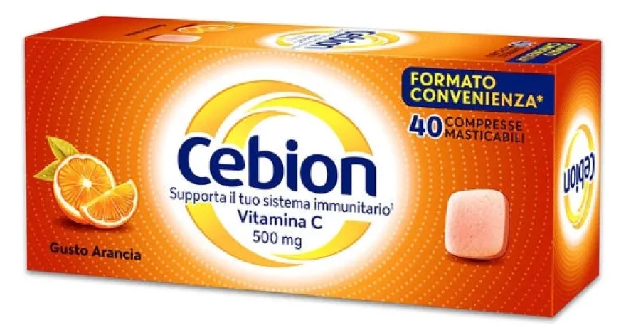 Cebion 40 Compresse Masticabili all’Arancia Vitamina C 500 mg