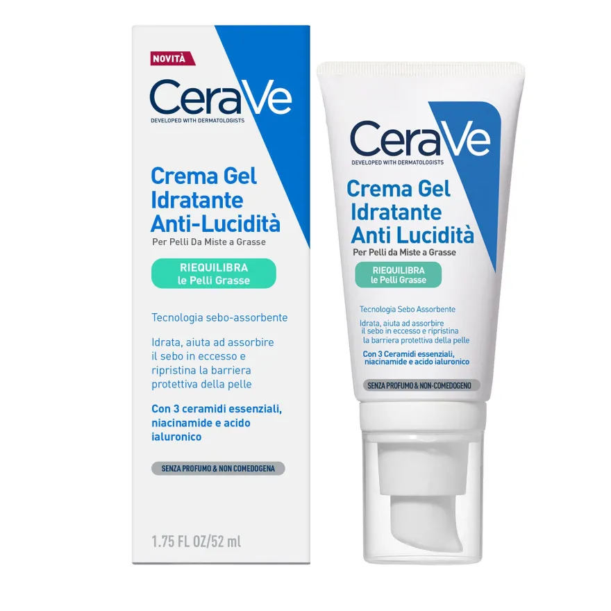 CeraVe Crema Viso Idratante Anti-lucidità Pelle Grassa e Mista 50ml