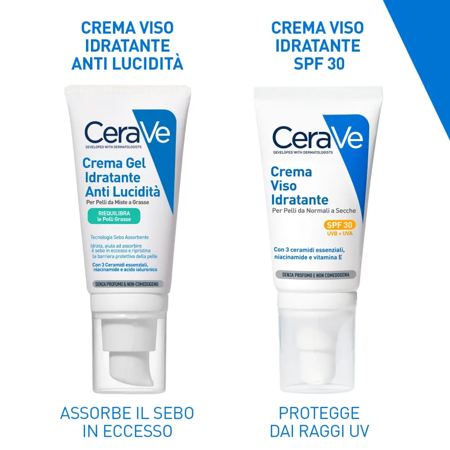 CeraVe Crema Viso Idratante Anti-lucidità Pelle Grassa e Mista 50ml