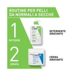 CeraVe Detergente Idratante Viso Pelle da Normale A Secca Con Acido Ialuronico E Ceramidi 236ml
