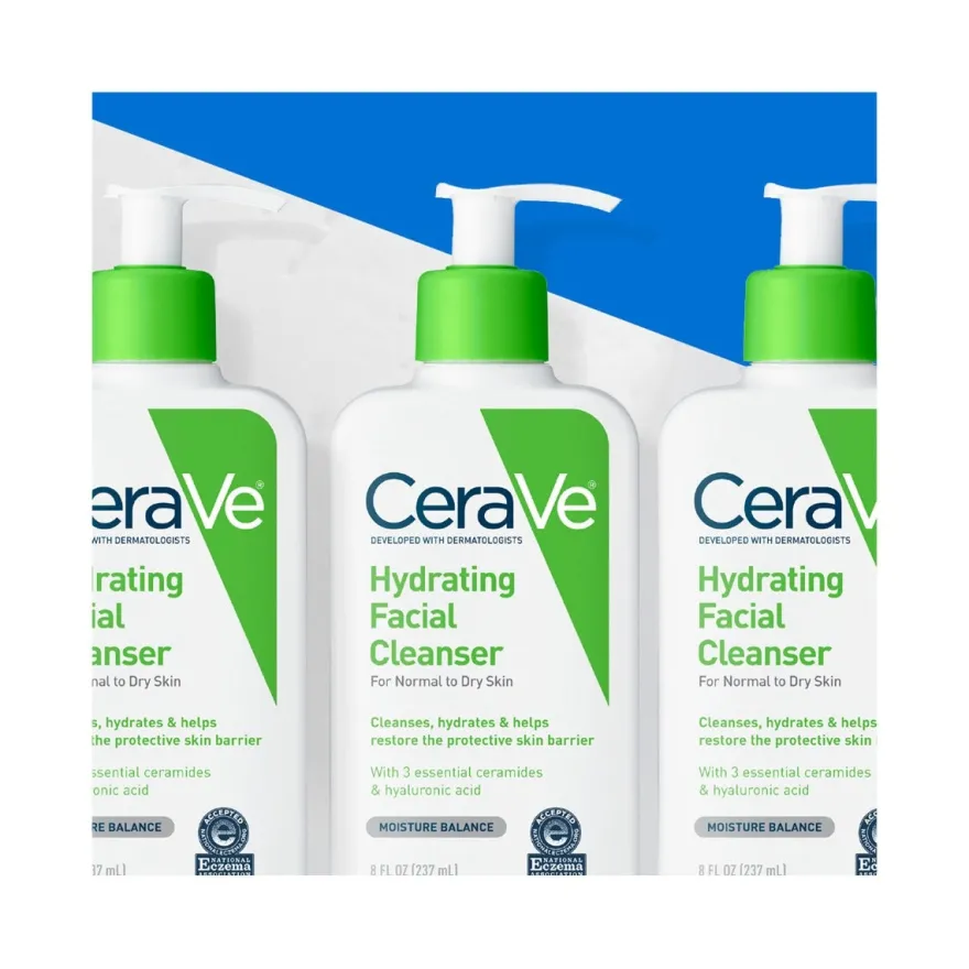 CeraVe Detergente Idratante Viso Pelle da Normale A Secca Con Acido Ialuronico E Ceramidi 236ml