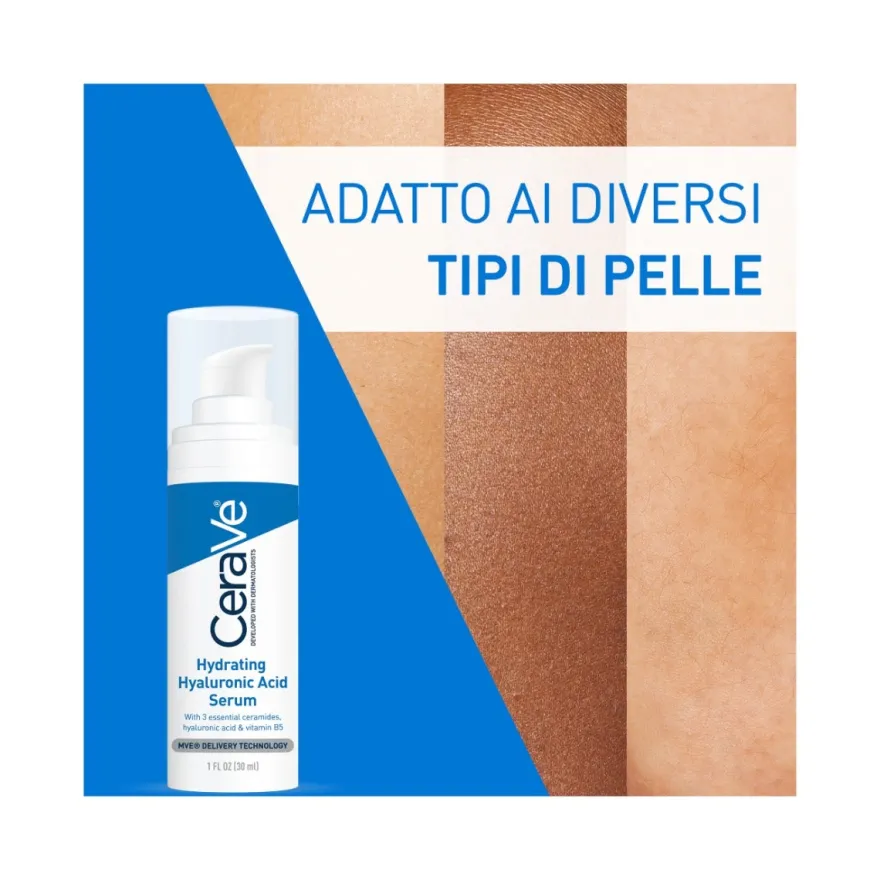 CeraVe Siero Idratante Viso con Acido Ialuronico 30ml