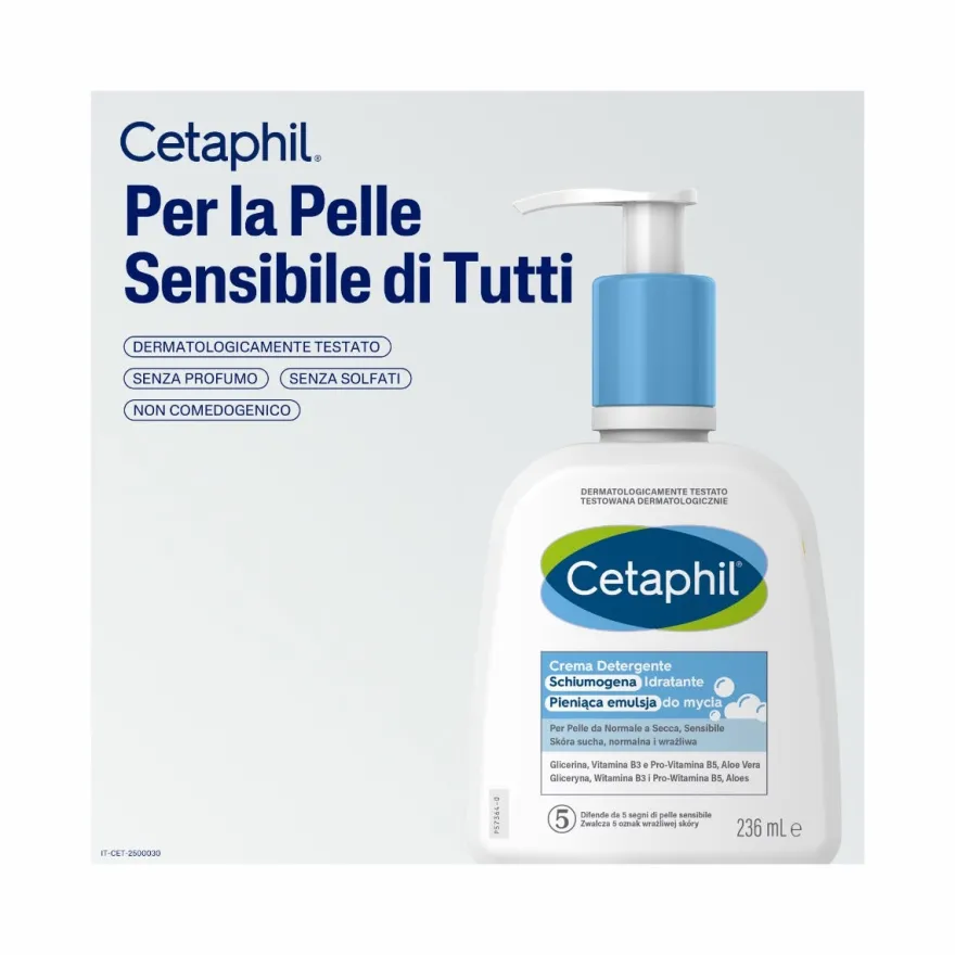 Cetaphil Crema Detergente Schiumogena Idratante 236ml