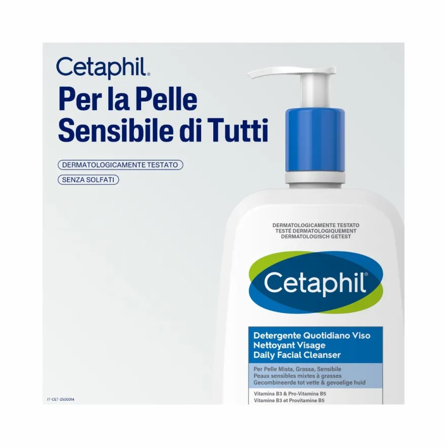 Cetaphil Detergente Quotidiano Viso Pelle Mista Grassa 470ml