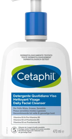 Cetaphil Detergente Quotidiano Viso Pelle Mista Grassa 470ml