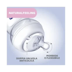 Chicco Biberon In Vetro Natural Feeling Flusso Lento 0 Mesi+ 150ml