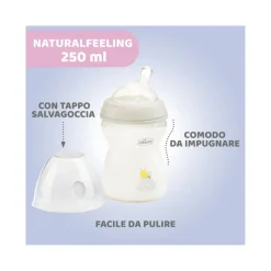 Chicco Biberon Natural Feeling Flusso Medio 2 Mesi+ Unisex 250ml