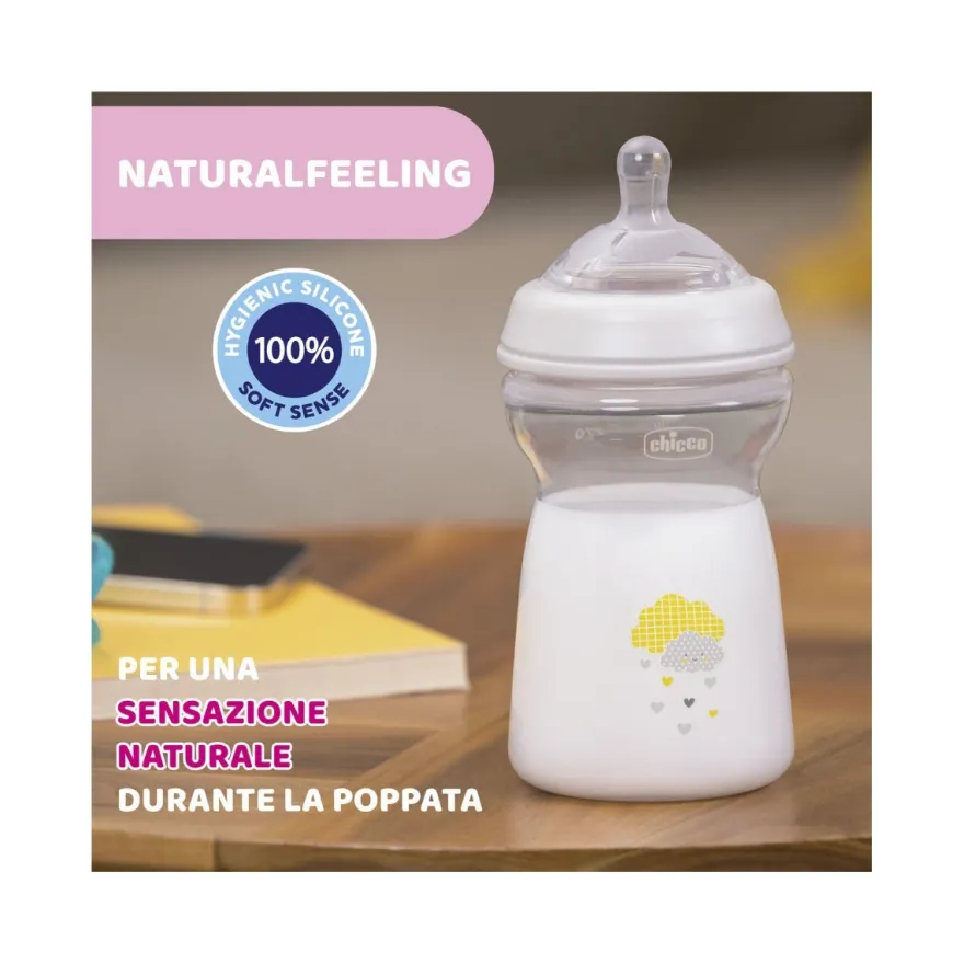 Chicco Biberon Natural Feeling Flusso Veloce 6 Mesi+ Unisex 330ml